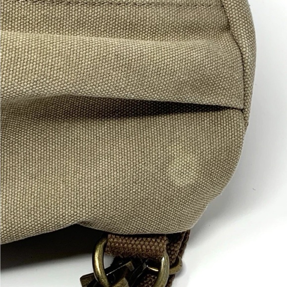 Canvas Sling Bag Unisex Khaki Crossbody Backpack Shoulder Daypack Conceal Carry - Picture 10 of 16